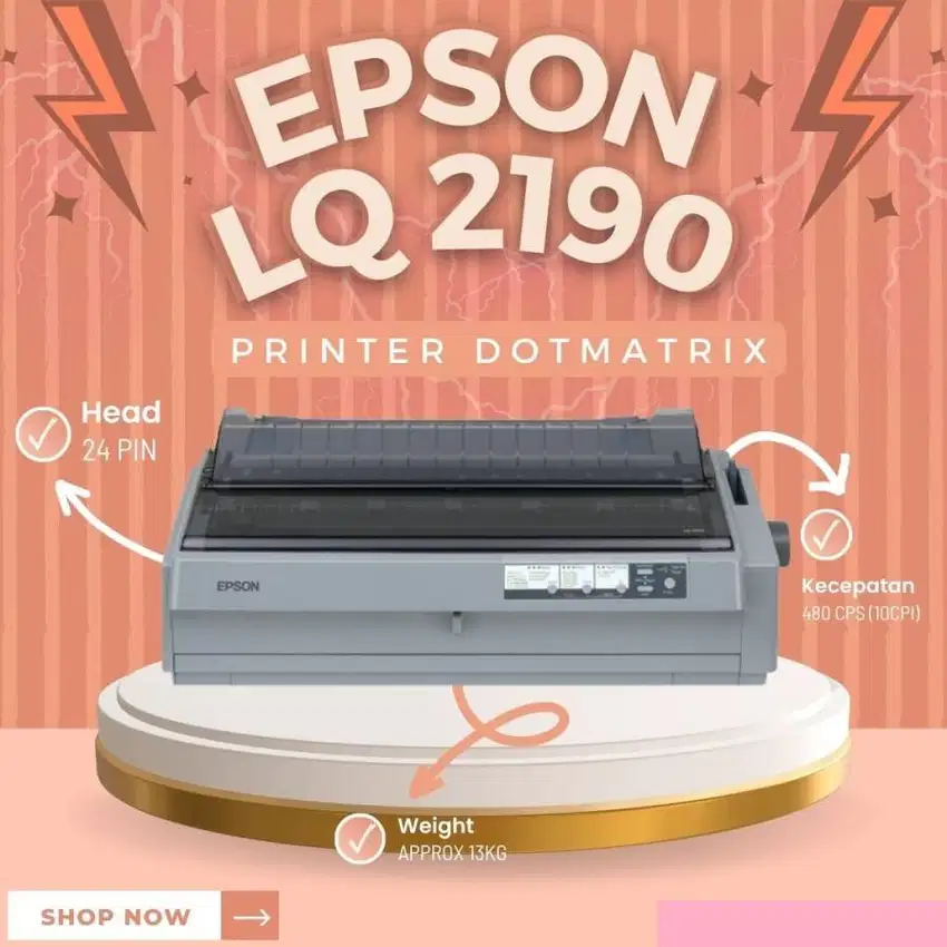 Printer Dotmatrix Epson LQ 2190 Printer LQ2190 New Murah Garansi Lokal