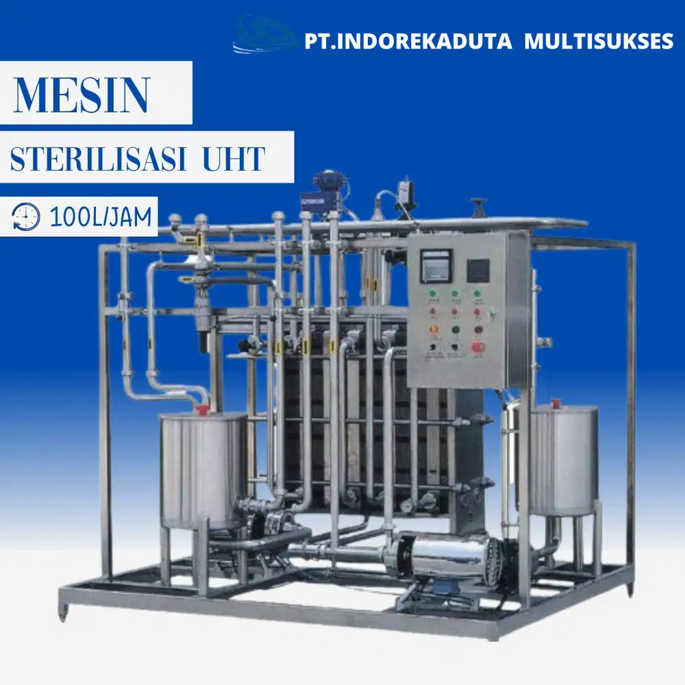 Mesin sterilisasi UHT kapasitas 100L/jam sistem indirect