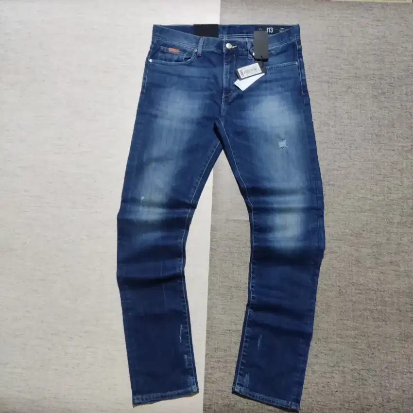 Celana jeans panjang Armani Exchange J13 color blue Slim original BNWT