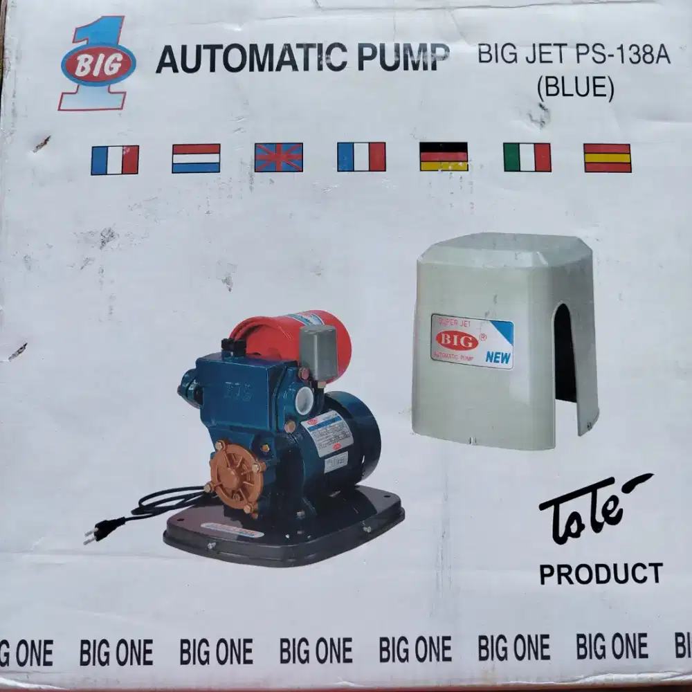 BIG 1 PD-138 Pompa Air Otomatis Sumur Dangkal Ada Penutup