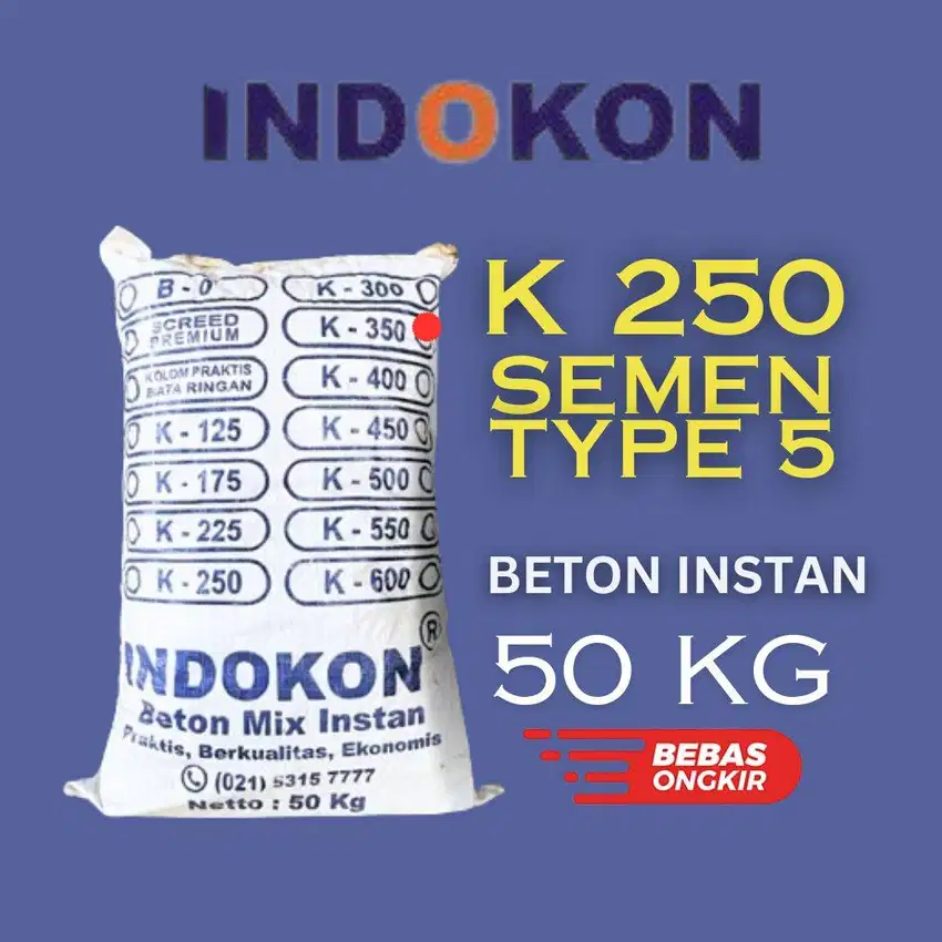 BETON INSTAN K 250  SEMEN TYPE 5 ex INDOKON