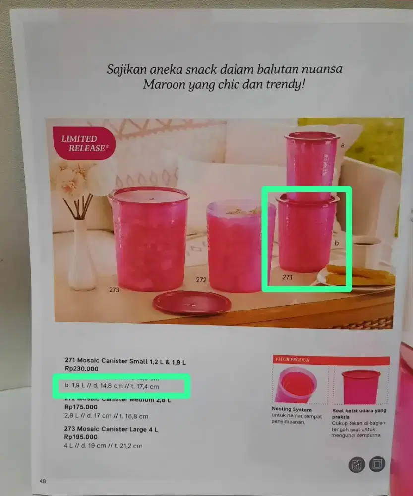 Small Canister/ Toples 1,9 Liter