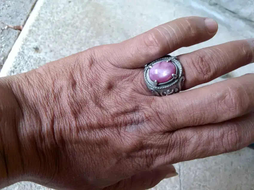 Batu Ruby klep ring titanium super mantab!