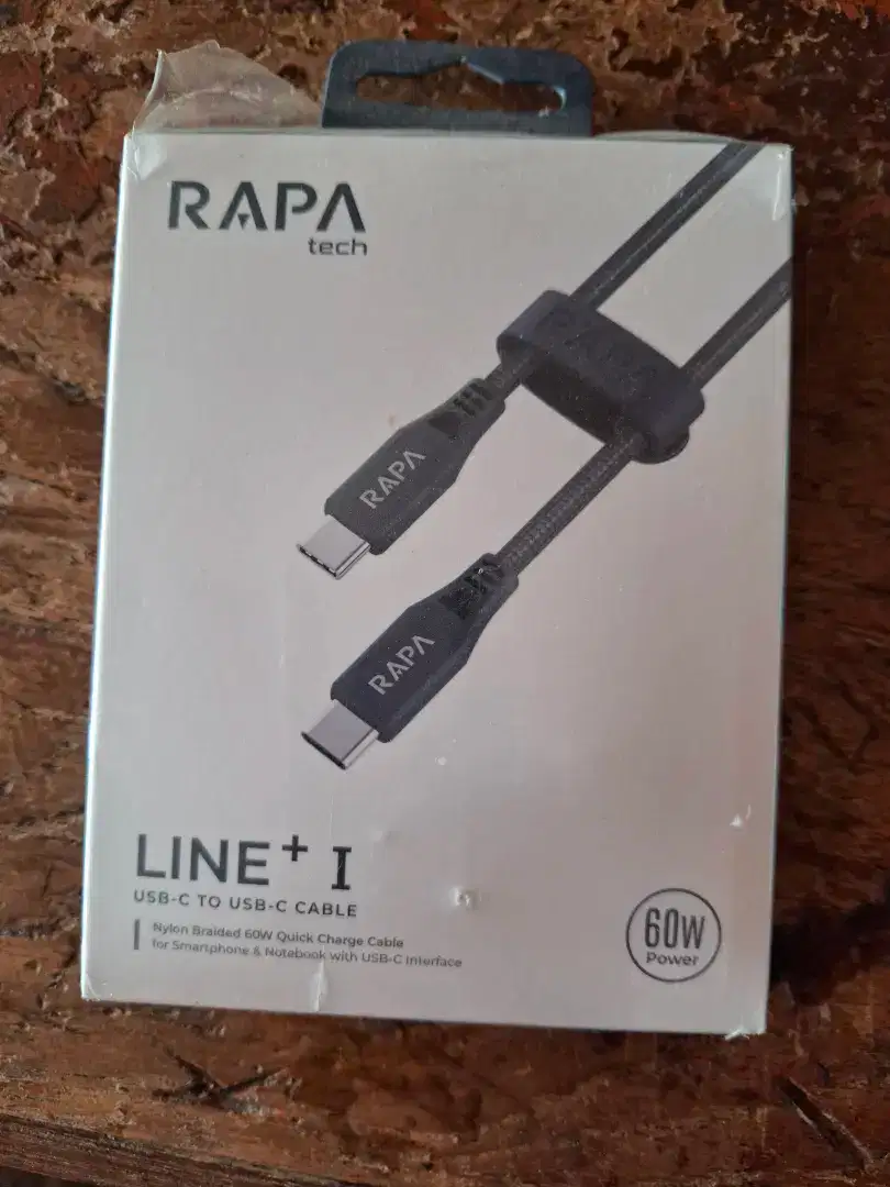 Kabel C to C rapatech 60w,original garansi 2 tahun