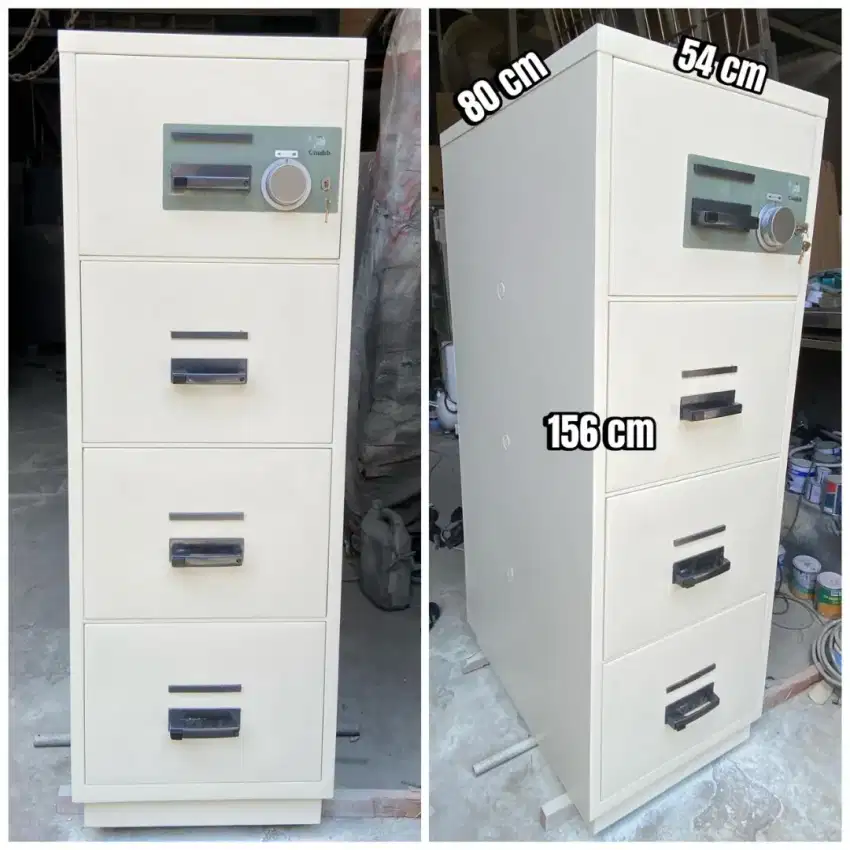 RPF Fireproof Chubb 4 Laci Brankas Filling Cabinet Tahan Api Safetybox