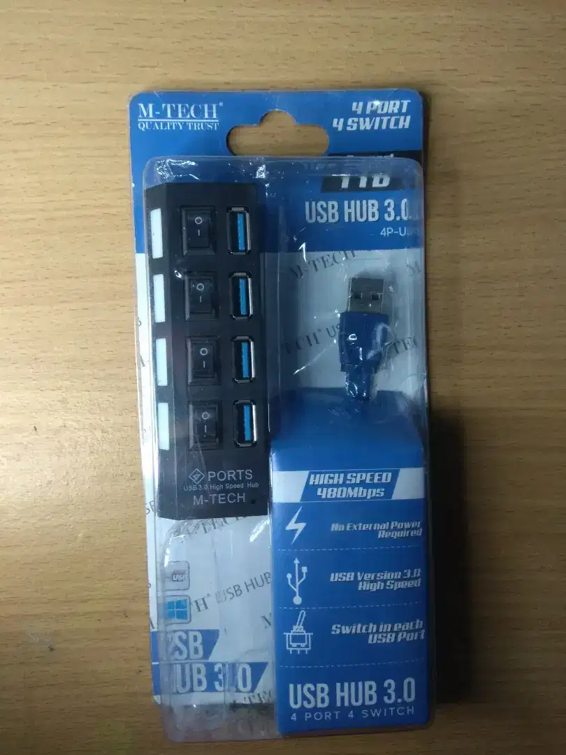 Usb Hub 4 Port Usb 3.0 On Off Hi Speed