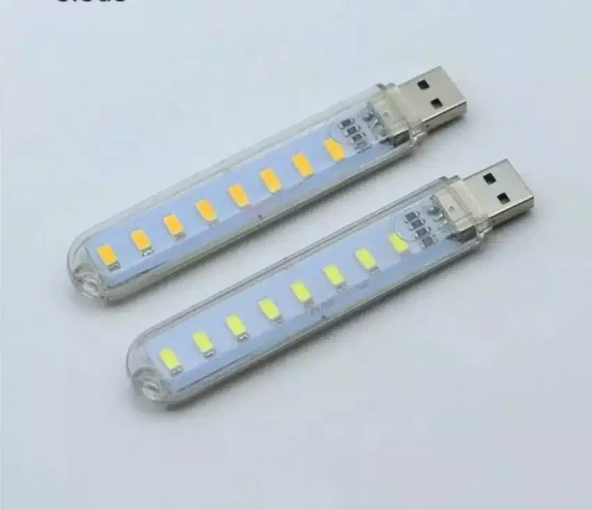 lampu usb transaparan 8 led putih