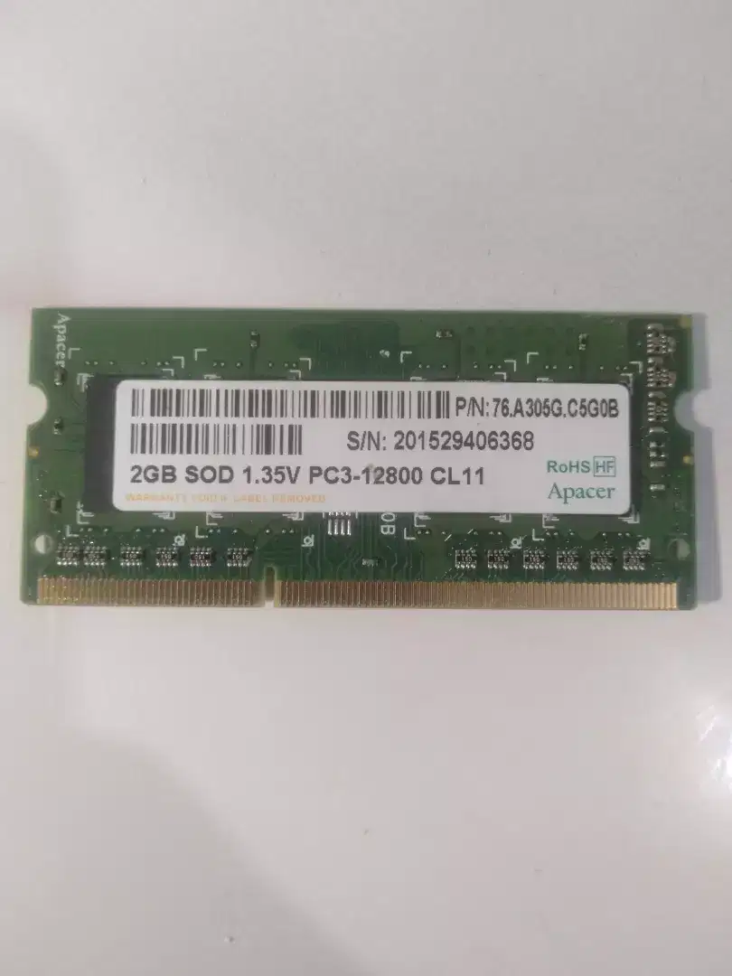 Ram Sodimm DDR3L 2GB Apacer (Nego)