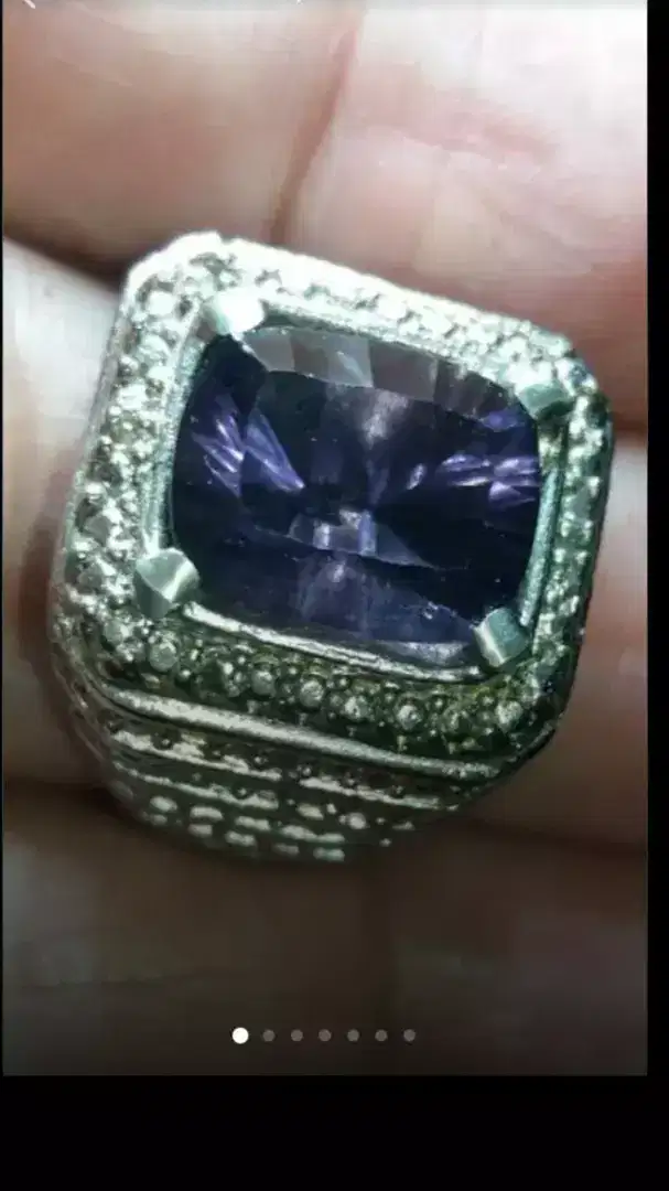 Jual Batu Cincin Dark Purple Kecubung CuttMixed Keren bgt Good Looking