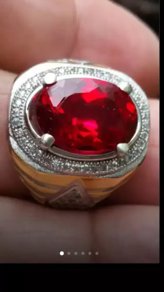 Jual Batu Cincin Red Rubellite Delima Cutting Keren Top