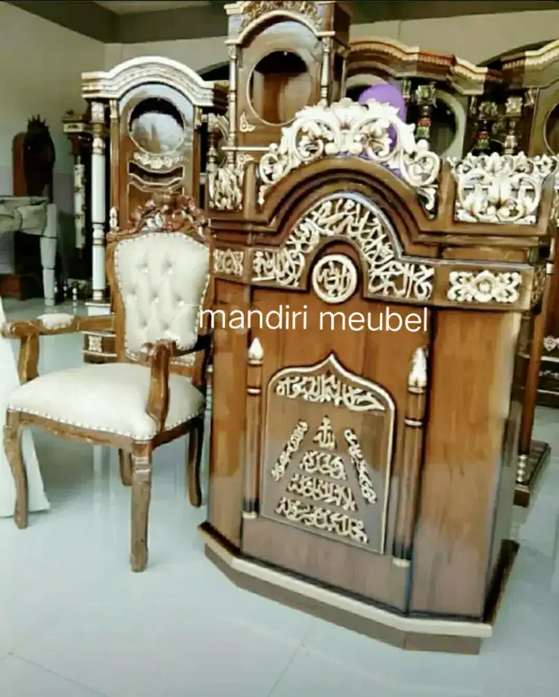 Podium mimbar kursi furniture jati.