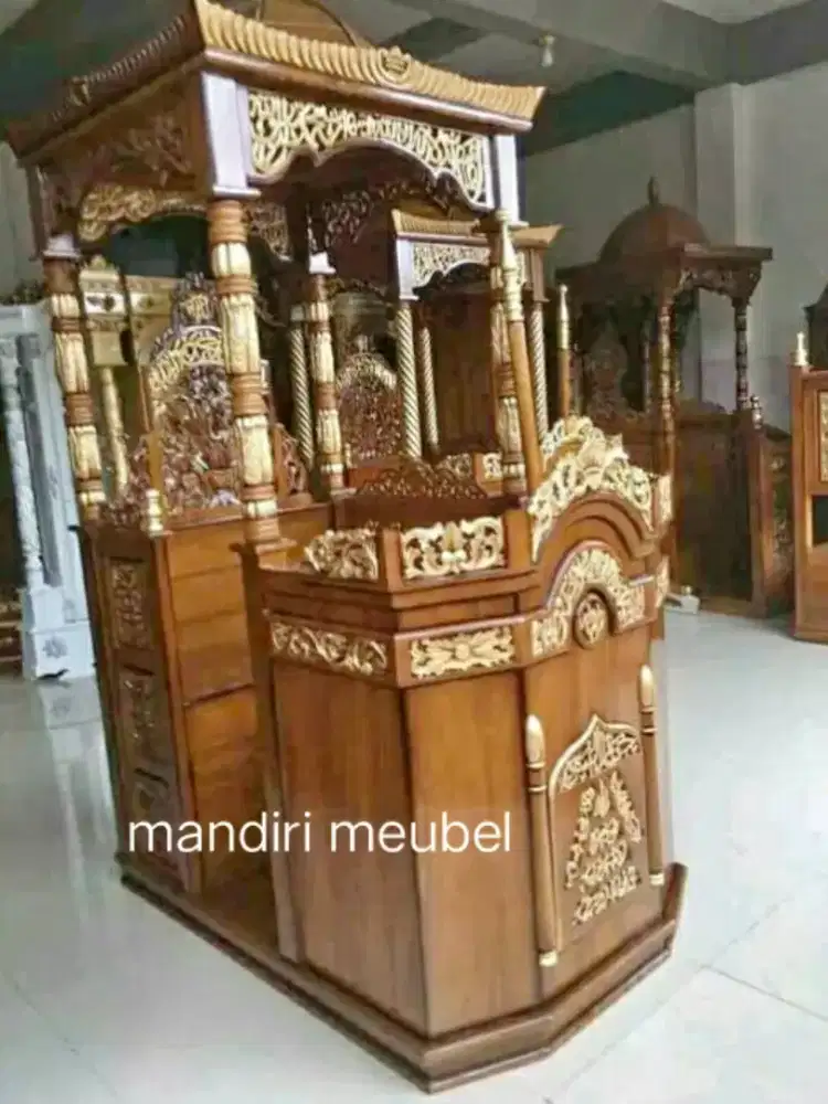 Stok mimbar model kubah mimbar masjid.