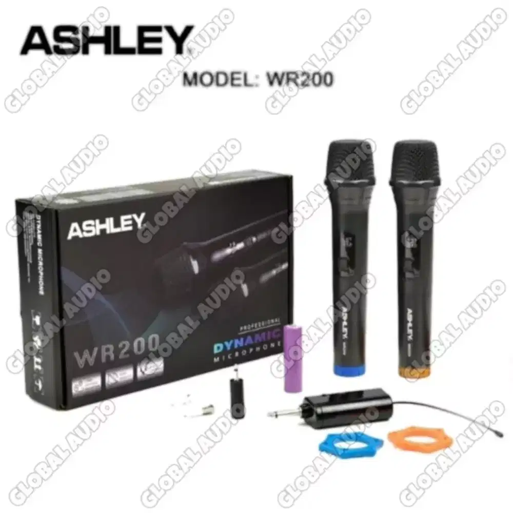 Mic Micropon Wireless Ashley WR 200, Double mic, suara empuk dan peka
