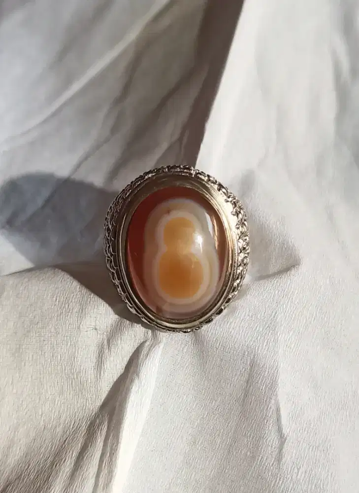 Batu akik sulaiman motif angka 8