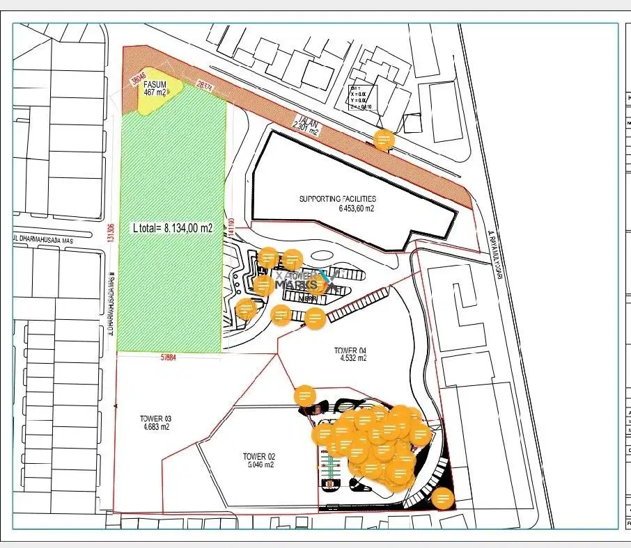 Dijual Tanah Lahan Komersial di Dharmahusada Surabaya