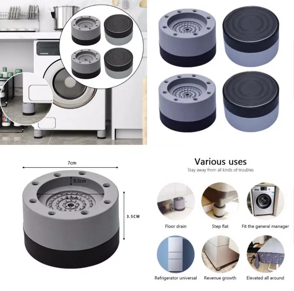 ALAS KAKI MESIN CUCI ANTI SLIP - TATAKAN PELINDUNG ANTI GETAR