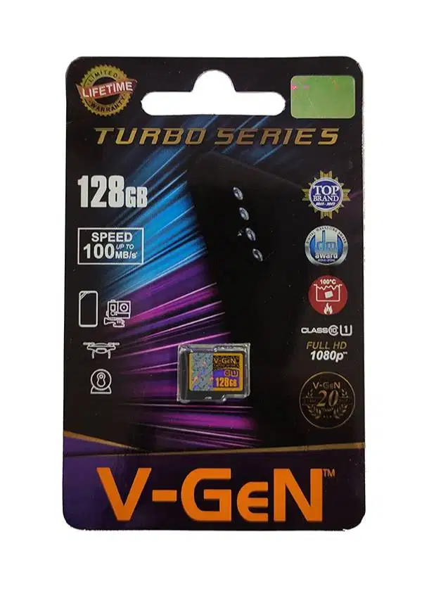 Micro SD V-Gen 128GB Kelas 10 Turbo Series