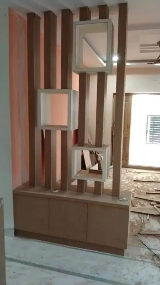 Partisi , Kitchen set , Backdrop tv , Lemari , Tempat Tidur