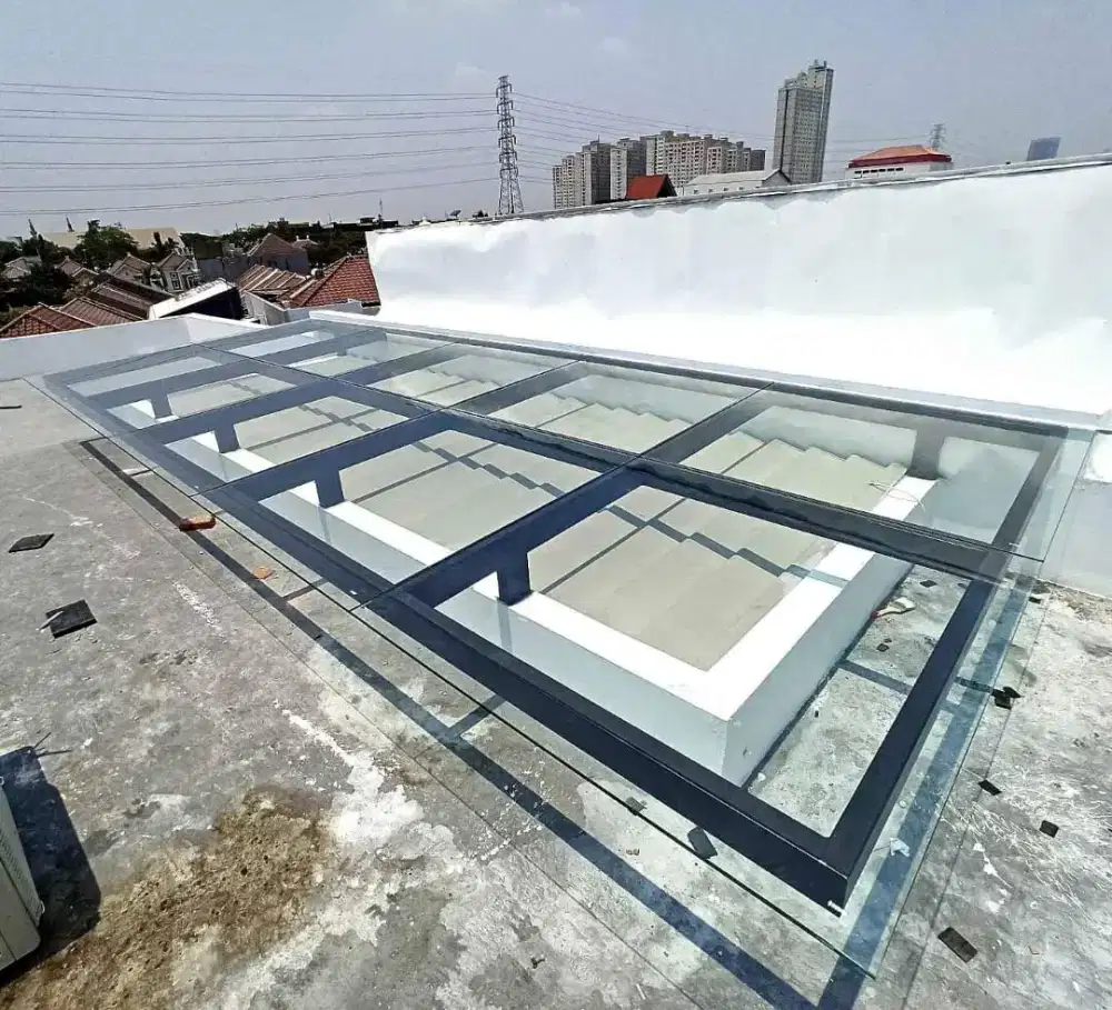 Kanopi minimalis modern motif profile berikut talang