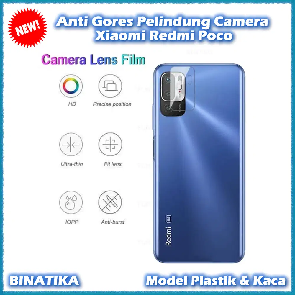 Tempered Glass Camera Xiaomi Redmi Poco Antigores Pelindung Kamera