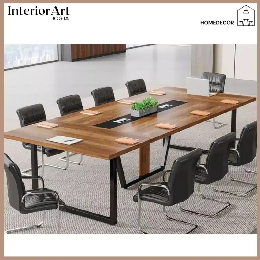 MEJA MEETING KERJA KANTOR KOMPUTER OFFICE COMPUTER RAPAT PERTEMUAN