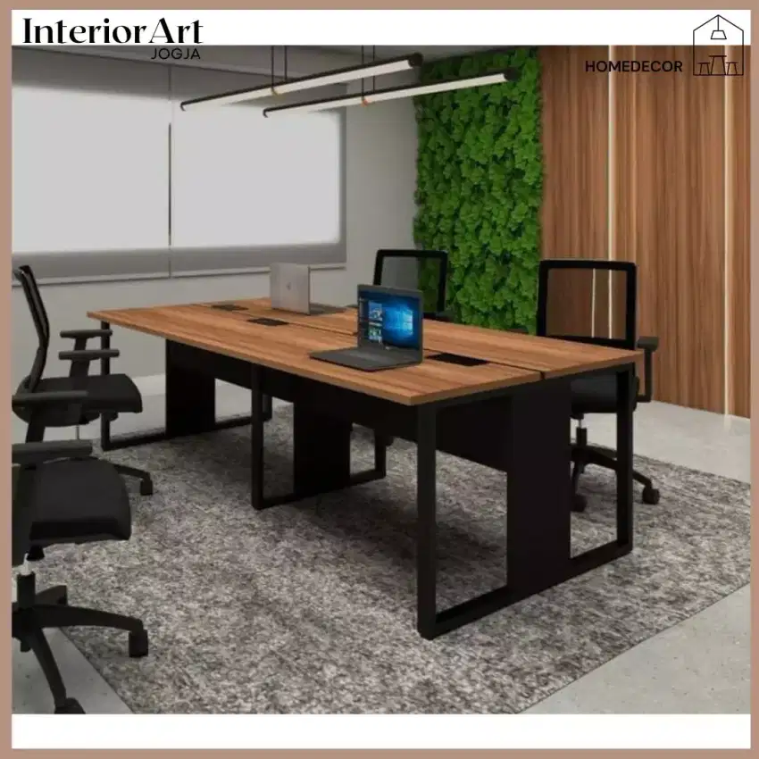 MEJA MEETING KERJA KANTOR KOMPUTER OFFICE COMPUTER RAPAT PERTEMUAN