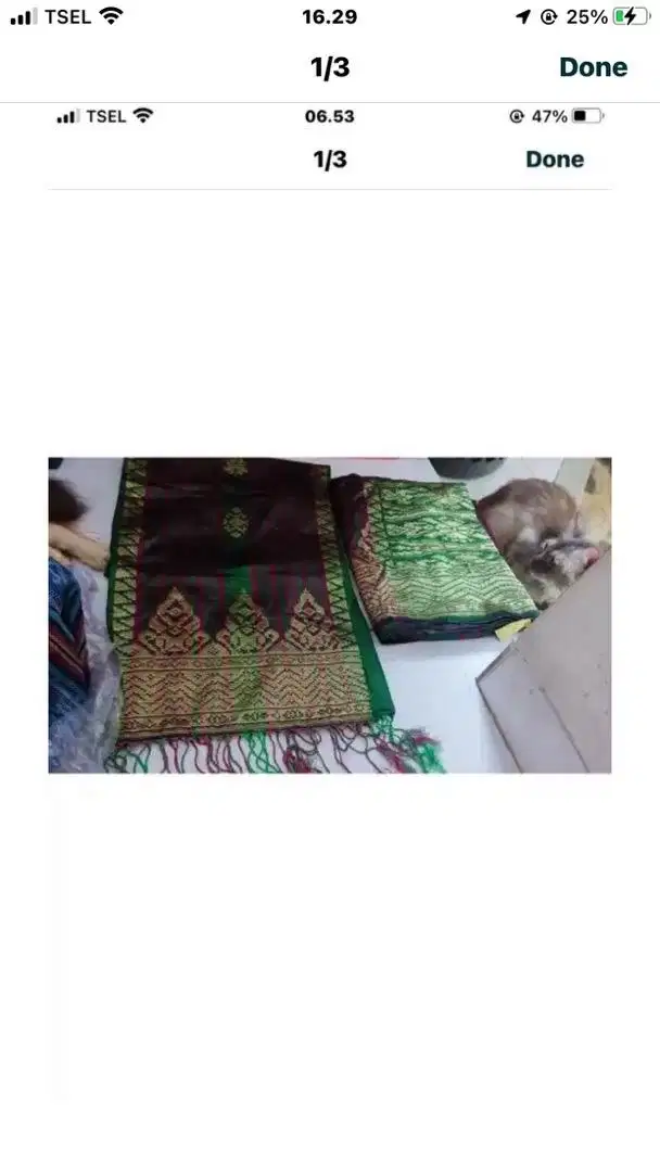 kain songket asli padang 1 set
