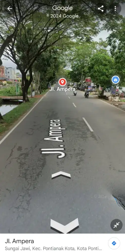 Tanah tepi jalan ampera ukuran 20 x 64