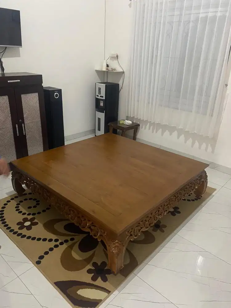 Meja lesehan ketapang jati solid 150x150