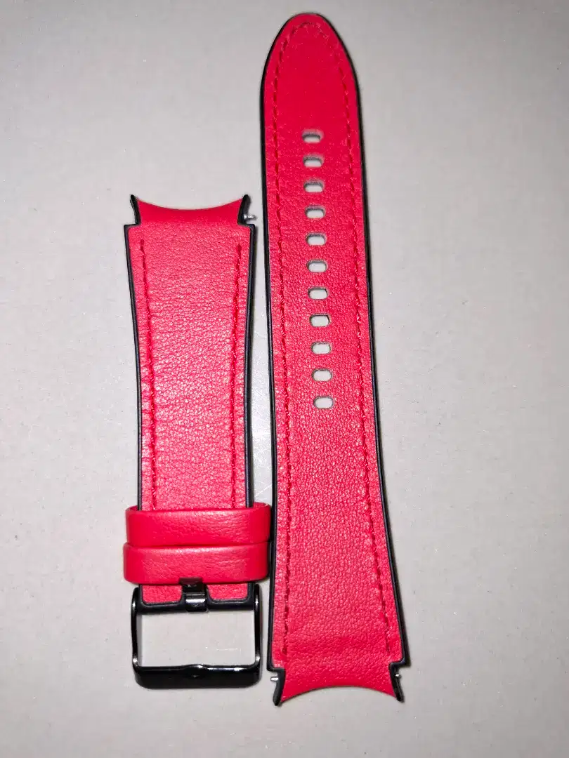 Strap Kulit Samsung Galaxy Watch 4 40 mm warna Merah