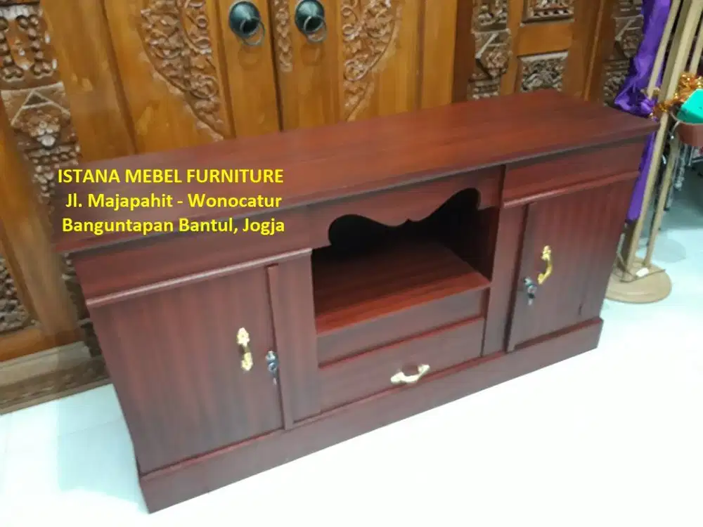 Lemari Almari Meja Buffet Bufet Bifet Rak Televisi Akuarium TV Kayu #6