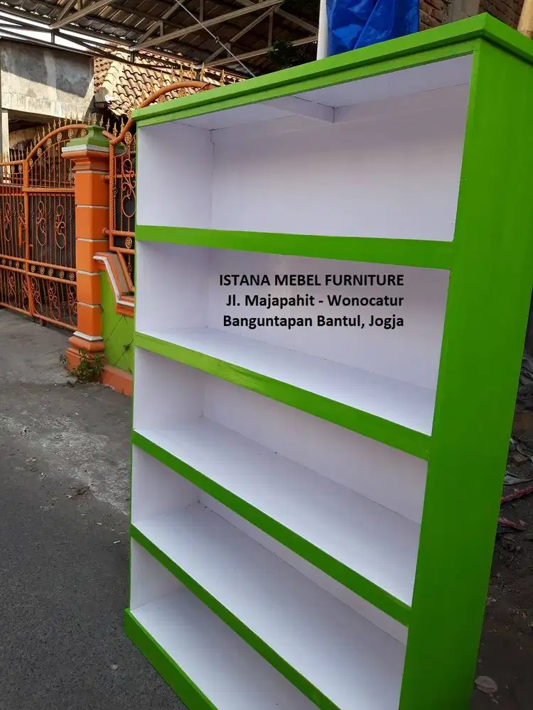 Lemari Almari Rak Serbaguna Sepatu Buku Helm Susun Tingkat Kayu #KS