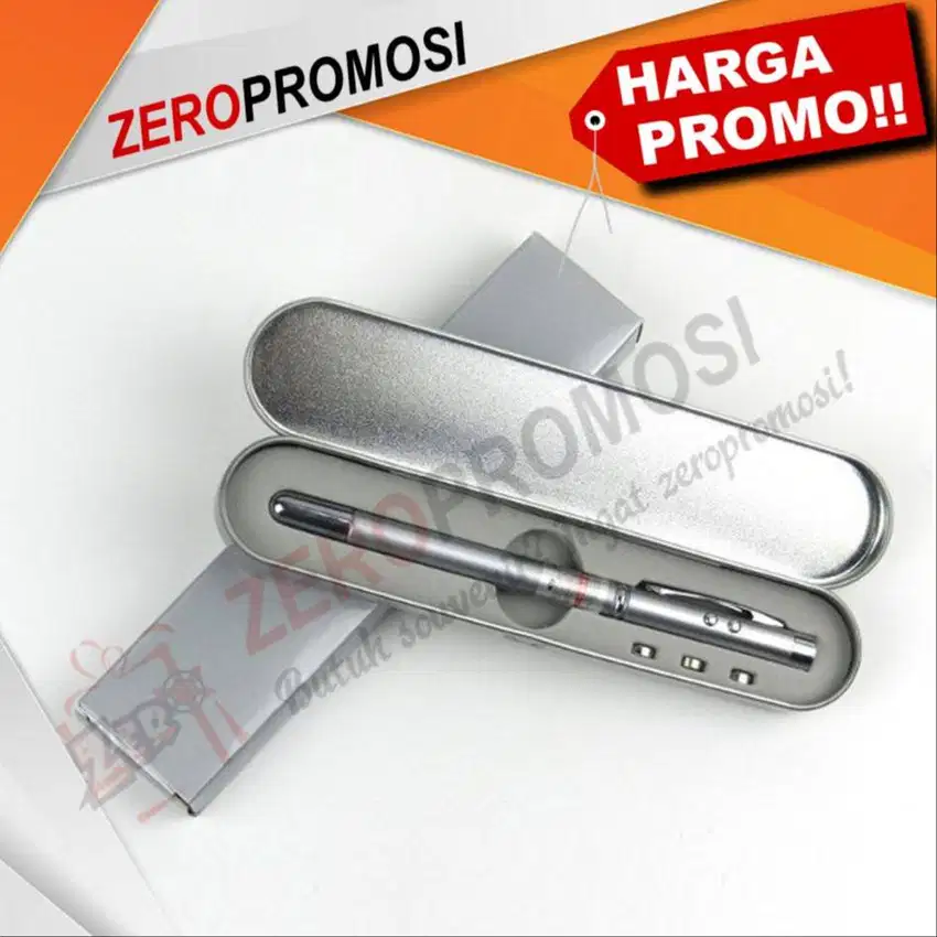 Pulpen Laser 4 in 1 Kotak Kaleng Exclusive Pointer Gift Box