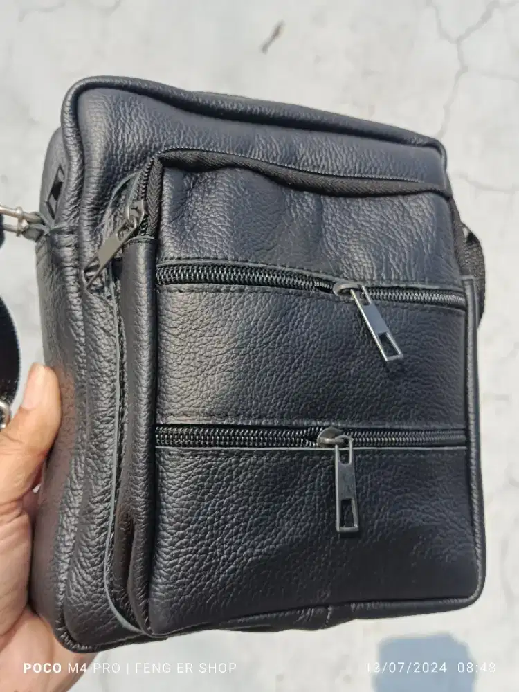 Tas selempang kulit asli ( GRATIS ONGKIR )