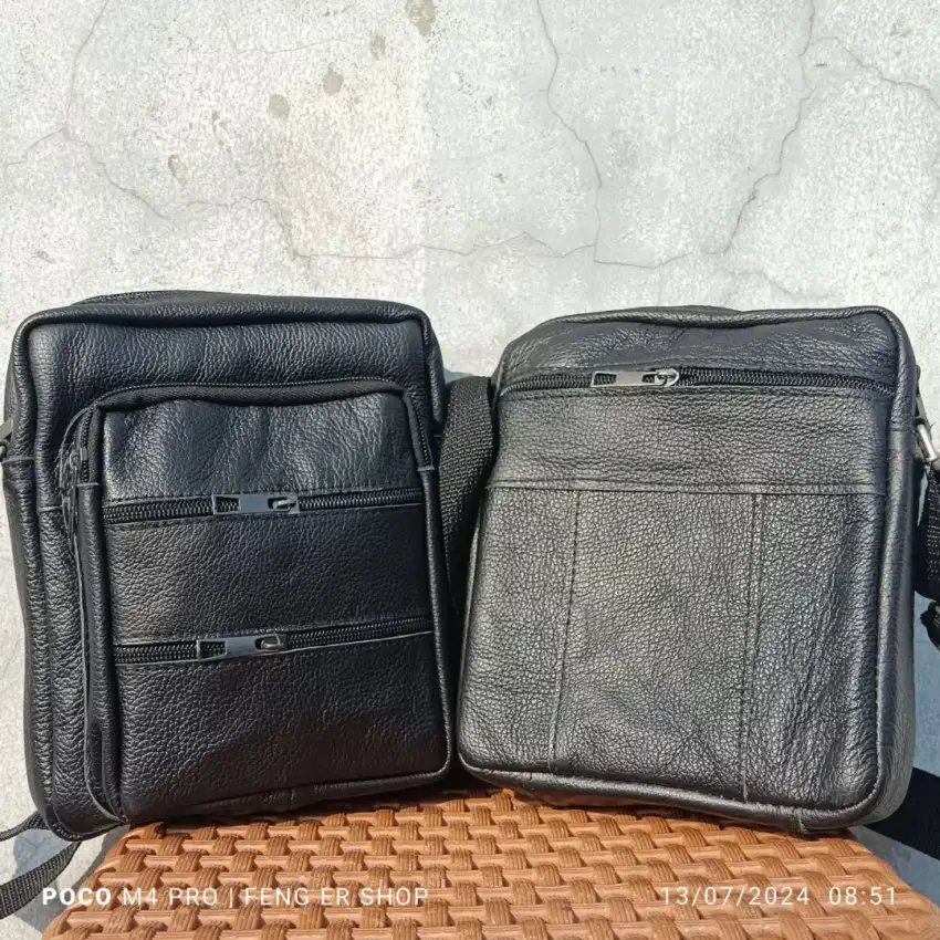 Tas Selempang Kulit Sapi Asli