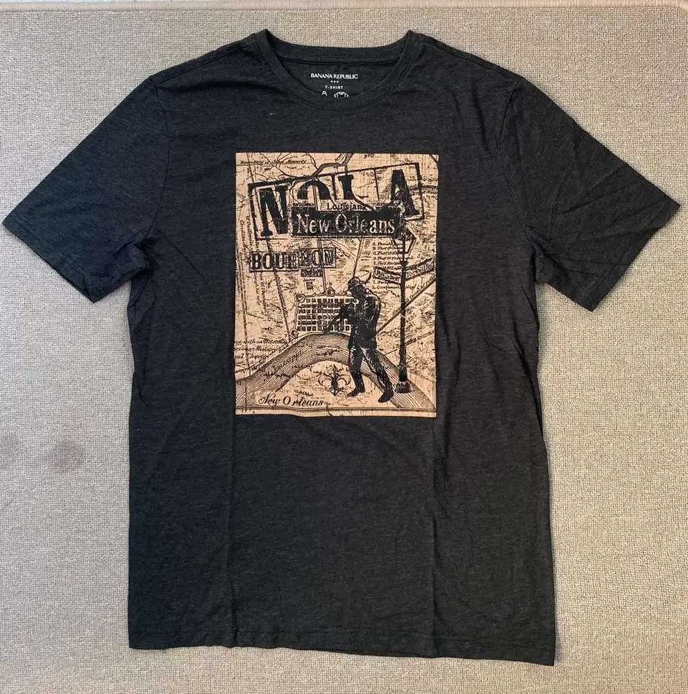 BANANA REPUBLIC SHORT SLEEVE GRAPHIC TEE NEW ORLEANS 100% ORIGINAL
