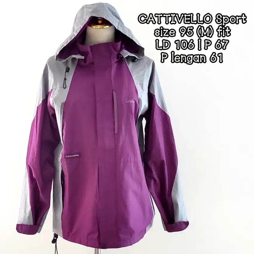 Jaket Outdoor Hiking Gunung quickdry CATTIVELLO sz 95 M fit L,preloved