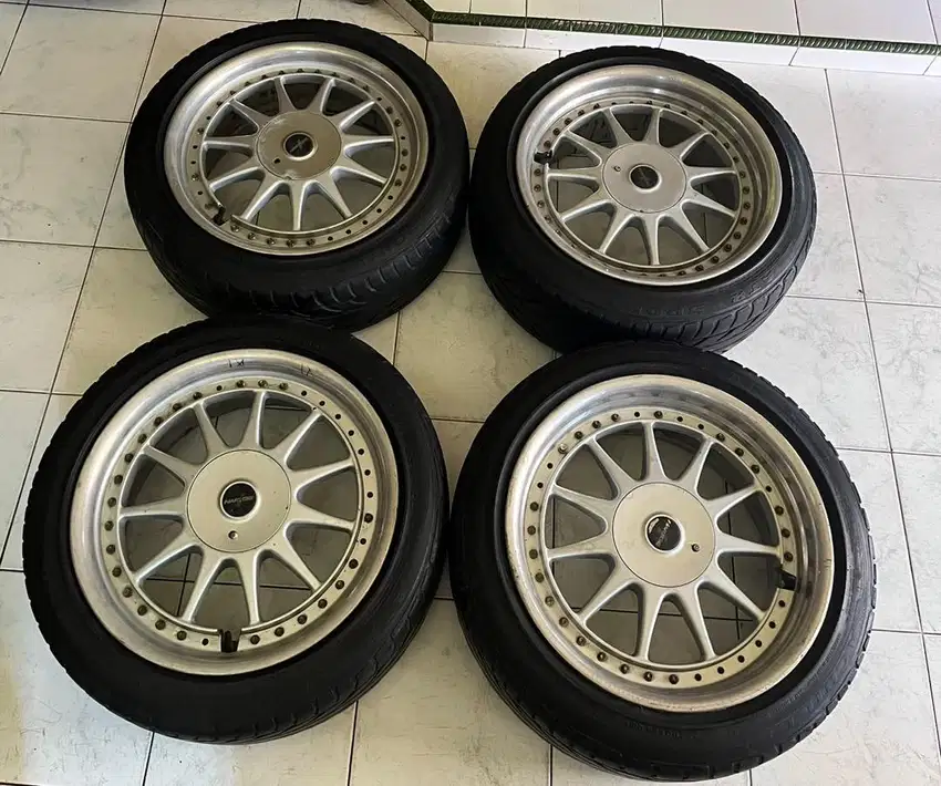 Velg ring 17 merk HARITAGE lubang 4x100/114 & Ban