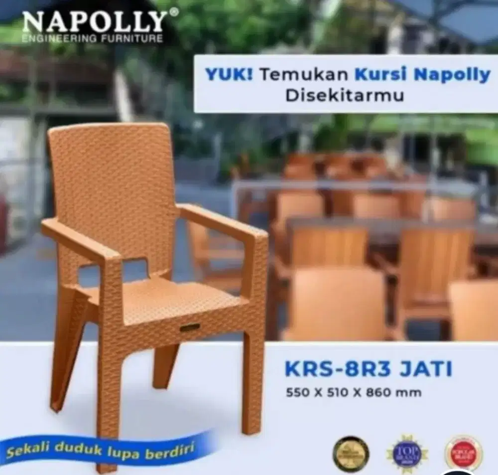 Kursi plastik napolly 8R3