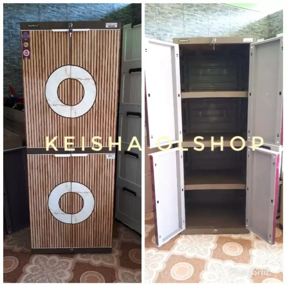 Lemari plastik napolly rak