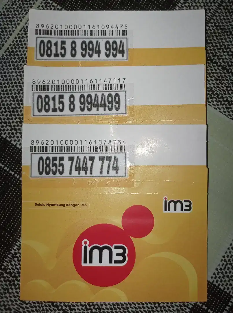 Nomor cantik kartu perdana im3 Super Rapi 11 digit angka hoki