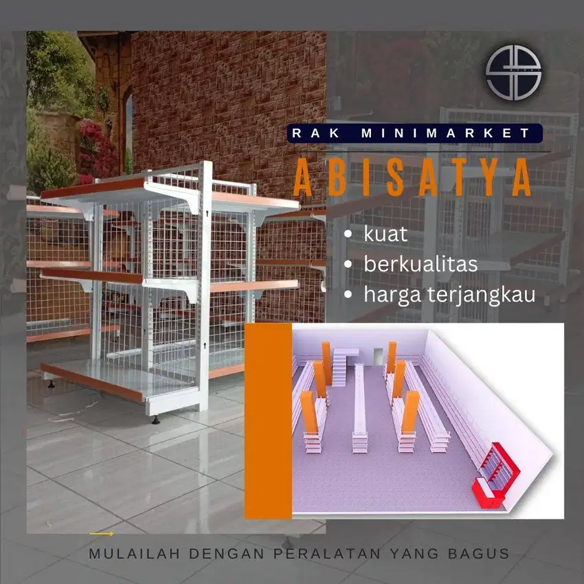 rak minimarket toko display barang retail terdekat - abisatya