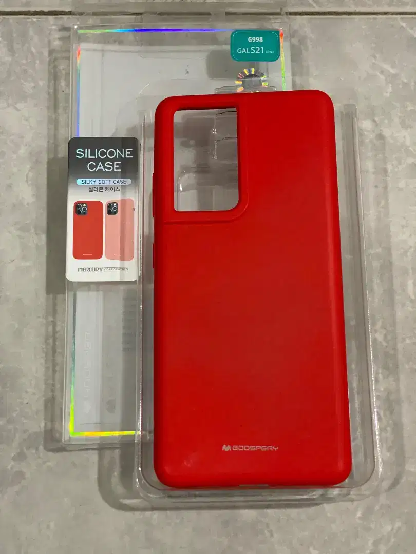 Case Silicon Goospery Samsung S21 Ultra Merah