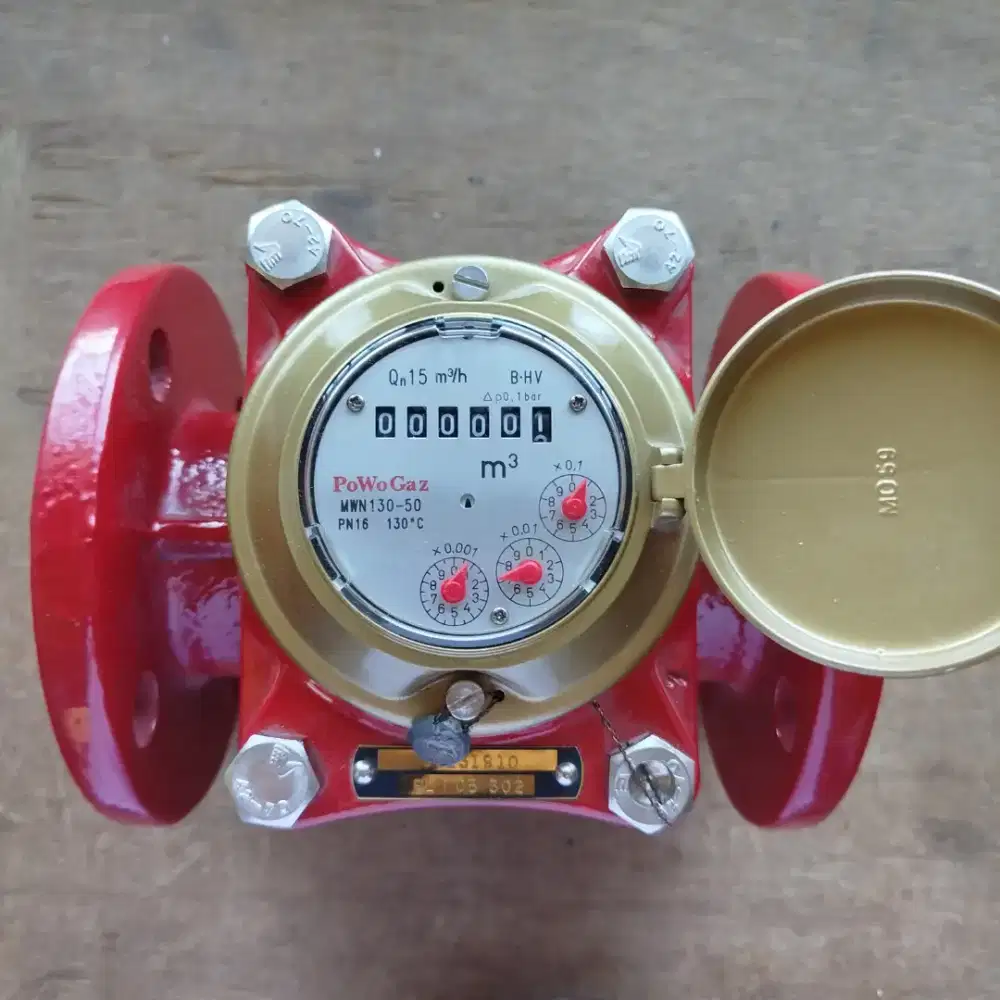 Water Meter POWOGAZ 2 Inch MWN-50 PN16 130 Derajat Air Panas Hot Water