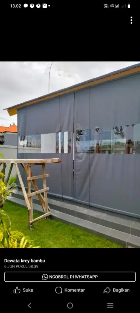 Open order tirai transparan/plastik pvc