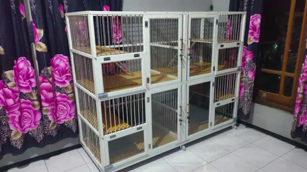 Kandang kucing aluminium 4pintu