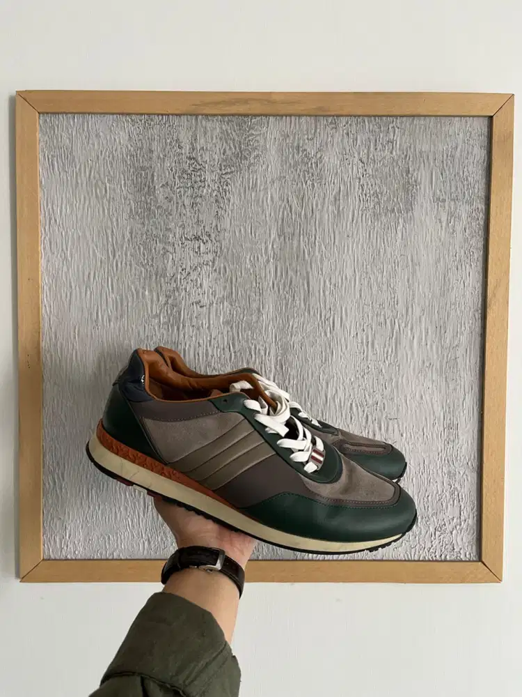 Second/ Bekas Bally Ascar Suede and Smooth Leather Trainers