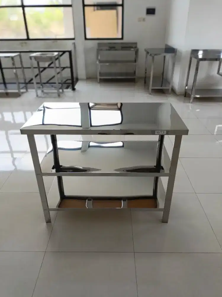 MEJA SAJI ATAU MEJA RACIK STAINLESS