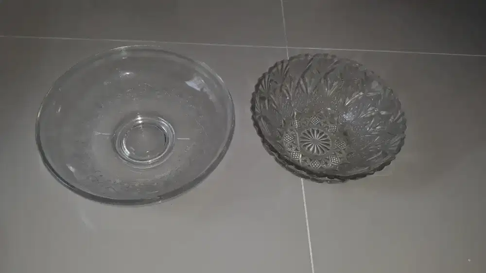 Piring kaca besar tebal diameter 40 cm