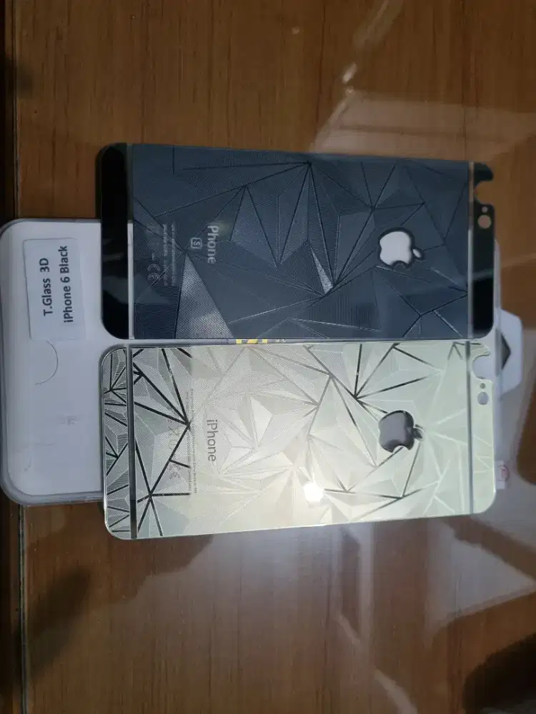 Tempered glass 3D iphone 6 Black(bagian belakang aja)